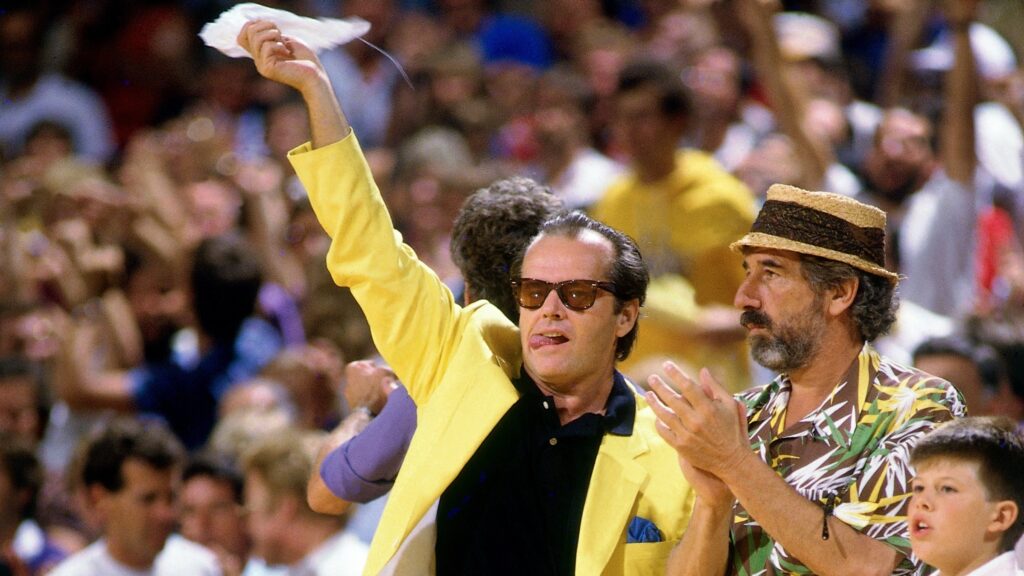 Jack Nicholson watching a Lakers Game