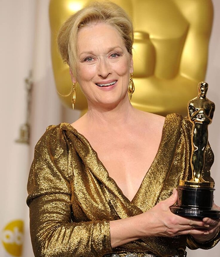 Meryl Streep holding an award