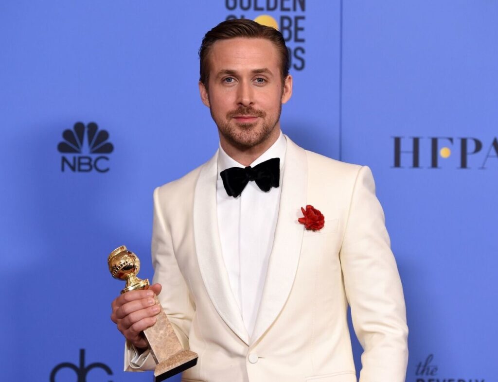 Ryan Gosling holding an award
