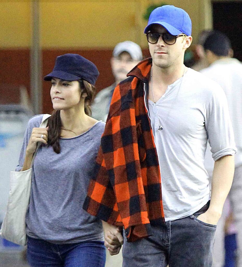 Ryan Gosling with Eva Mendes, wife